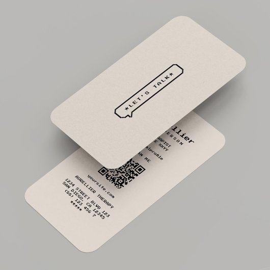 Carte De Visite Psychologue Thérapeutique Rétro Sand Moderne