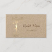 Carte De Visite Psychologue Thérapeutique, Silhouette Arbre Or, Yo (Devant)