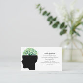 Carte De Visite Psychologue Thérapie Arbre Mindfulness Conseiller (Debout devant)