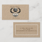Carte De Visite Psychologue Thérapiste, Lotus, Moon Yoga (Devant / Derrière)