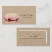 Carte De Visite Psychologue Thérapiste, Lotus, Yoga (Devant / Derrière)
