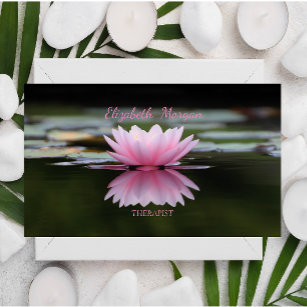 Carte De Visite Psychologue Thérapiste Zen, Lotus Flower