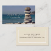 Carte De Visite Psychologue Thérapiste Zen Stones, Instructeur de  (Devant / Derrière)
