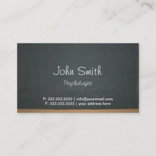 Carte De Visite Psychologue Vintage Chalkboard