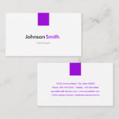 Carte De Visite Psychologue - Violet Violet Simple (Devant / Derrière)