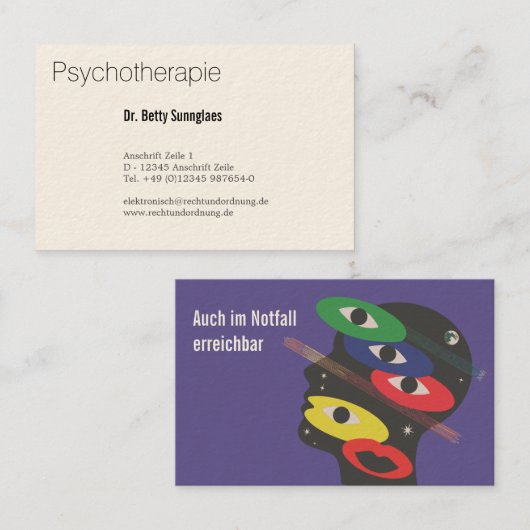 Carte De Visite Psychologues (Devant / Derrière)