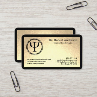 Carte De Visite Psychology Psi Symbol Clinical Psychologist 