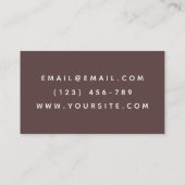 Carte De Visite Psychothérapeute Abstraite Fleur géométrique Moder (Dos)