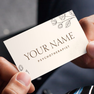 Carte De Visite Psychothérapeute Conseiller familial Minimaliste