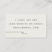 Carte De Visite Psychothérapeute Conseiller Thérapeutique Dessiné  (Dos)