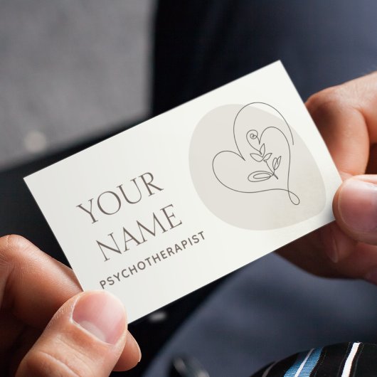 Carte De Visite Psychothérapeute Conseiller Thérapeutique Dessiné 