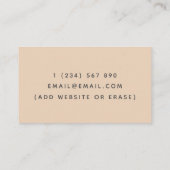 Carte De Visite Psychothérapeute du mariage Grey Bohemian (Dos)