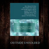 Carte De Visite Psychothérapeute Turquoise et calme plié