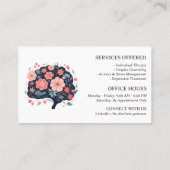 Carte De Visite Psychothérapie Psychologue Moderne (Dos)