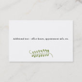 Carte De Visite Psychotherapist Eucalyptus European (Dos)