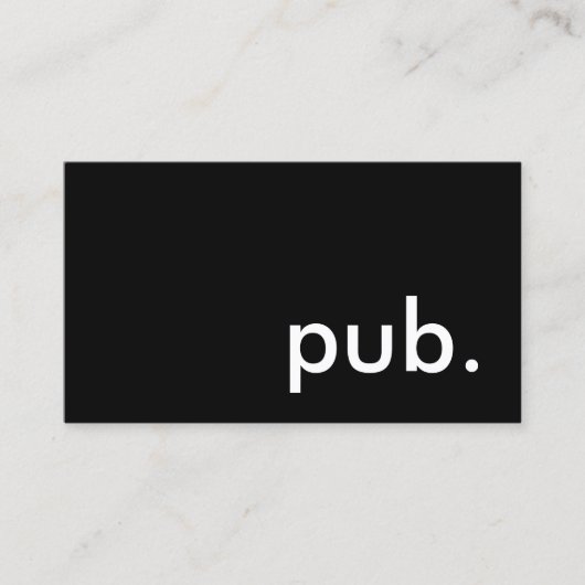 Carte De Visite pub. (Devant)