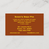 Carte De Visite Pub de Brew (Dos)