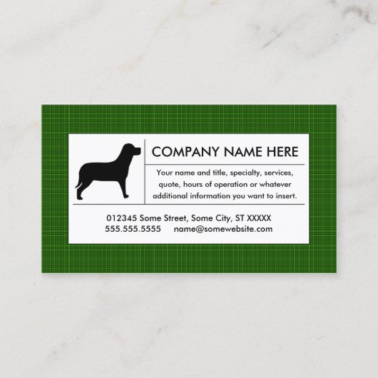 Carte De Visite pub plaid (Devant)