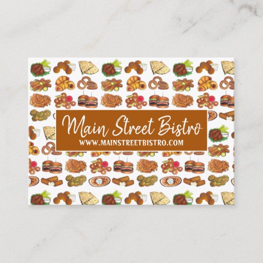 Carte De Visite Pub Snacks Bar Restauration Restaurant Entrées Bis (Devant)