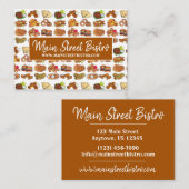 Carte De Visite Pub Snacks Bar Restauration Restaurant Entrées Bis (Devant / Derrière)