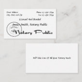 Carte de visite public (Devant / Derrière)