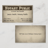 Carte de visite public (Devant / Derrière)