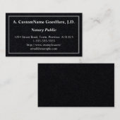 Carte de visite public de notaire de base (Devant / Derrière)
