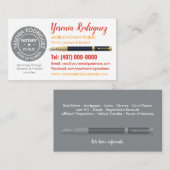 Carte de visite public de notaire mobile (Devant / Derrière)