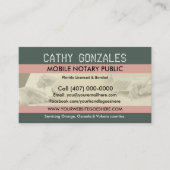Carte de visite public de notaire mobile (Devant)