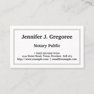 Carte de visite public minimaliste et notaire de b