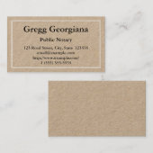 Carte de visite public simple de notaire (Devant / Derrière)