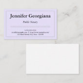 Carte de visite public simple et simple de notaire (Devant / Derrière)