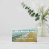 Carte De Visite Publicité Beach House Modèle photo de location (Debout devant)