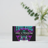 Carte De Visite Publicité Camionnette Services Société Hauling Bus (Debout devant)