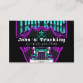 Carte De Visite Publicité Camionnette Services Société Hauling Bus (Devant)