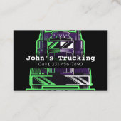 Carte De Visite Publicité Camionnette Services Société Hauling Bus (Devant)