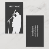 Carte De Visite Publicité d'artiste de bande de chanteur de (Devant / Derrière)