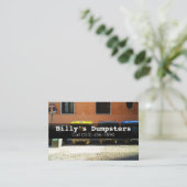 Carte De Visite Publicité Dumpster Rental Services société (Debout devant)