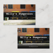 Carte De Visite Publicité Dumpster Rental Services société (Devant / Derrière)