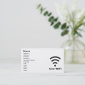 Carte De Visite PUBLICITÉ INTERNET WIFI Vector COMPUTER GRATUITE (Debout devant)