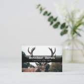 Carte De Visite Publicité Jeu Deer Animal Processing Company (Debout devant)