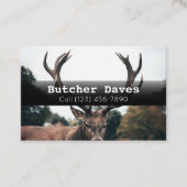 Carte De Visite Publicité Jeu Deer Animal Processing Company (Devant)