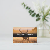 Carte De Visite Publicité Jeu Deer Animal Processing Company Busi (Debout devant)