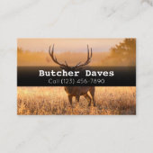 Carte De Visite Publicité Jeu Deer Animal Processing Company Busi (Devant)