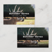 Carte De Visite Publicité Jeu Deer Animal Processing Company Busi (Devant / Derrière)