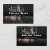 Carte De Visite Publicité Jeu Deer Animal Processing Company Busi (Devant / Derrière)