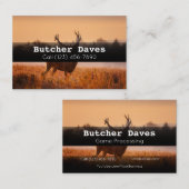 Carte De Visite Publicité Jeu Deer Animal Processing Company Busi (Devant / Derrière)