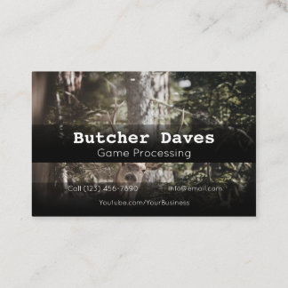 Carte De Visite Publicité Jeu Deer Animal Processing Company Busi