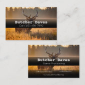 Carte De Visite Publicité Jeu Deer Animal Processing Company Busi (Devant / Derrière)
