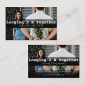 Carte De Visite Publicité Rencontre Constante Agence Couples Couch (Devant / Derrière)